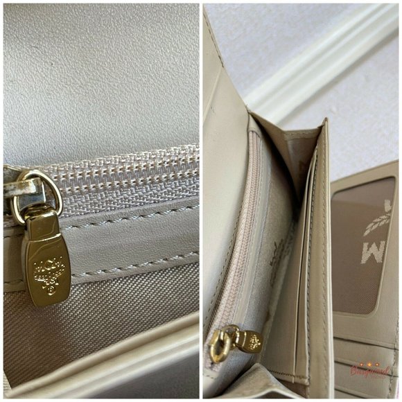 Authentic MCM Beige Visetos Trifold Wallet - Picture 11 of 12